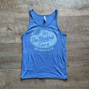 Bella Canvas Blue Heather Scoop Neck Tank Top